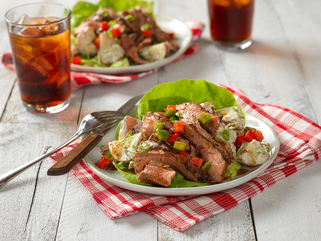 Grilled Flank Steak and Potato Salad