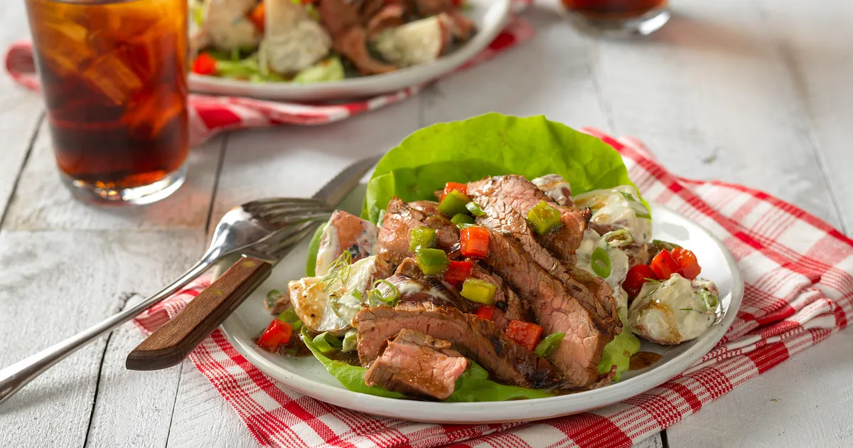 Grilled Flank Steak and Potato Salad | Beef Loving Texans | Beef Loving Texans is your one-stop info