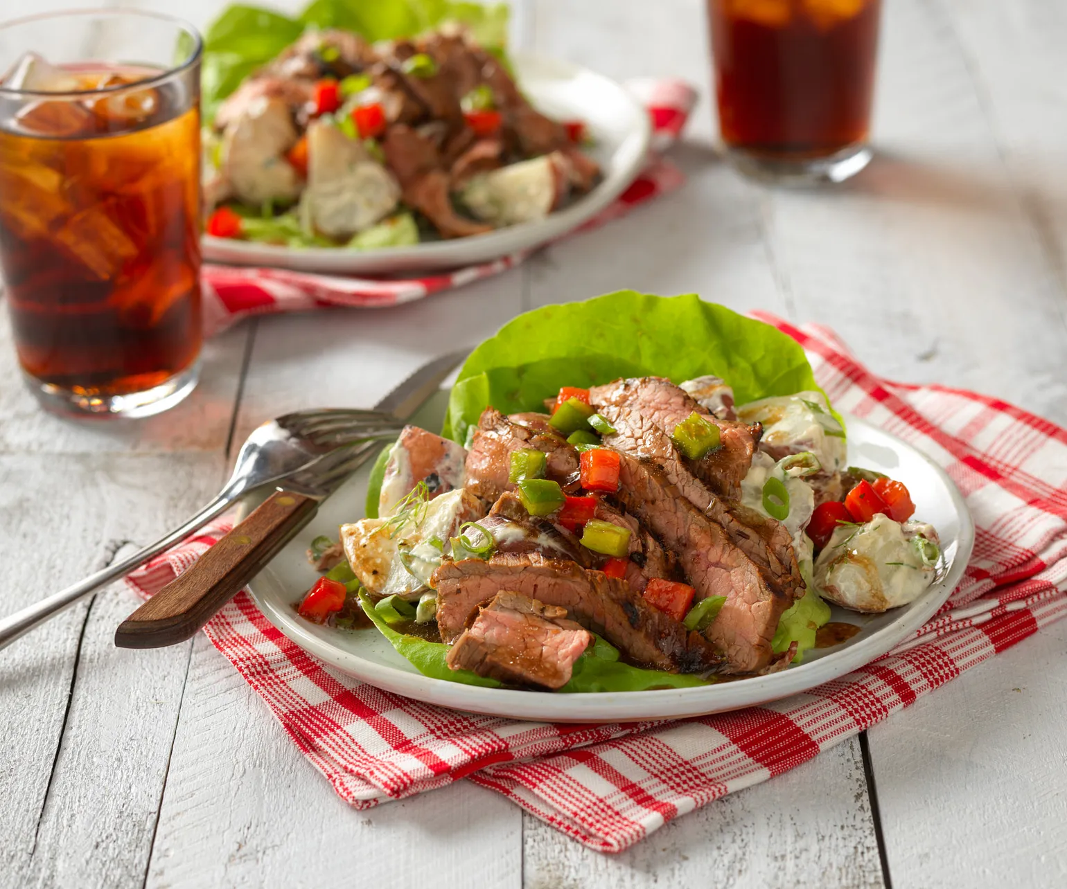 Grilled Flank Steak and Potato Salad