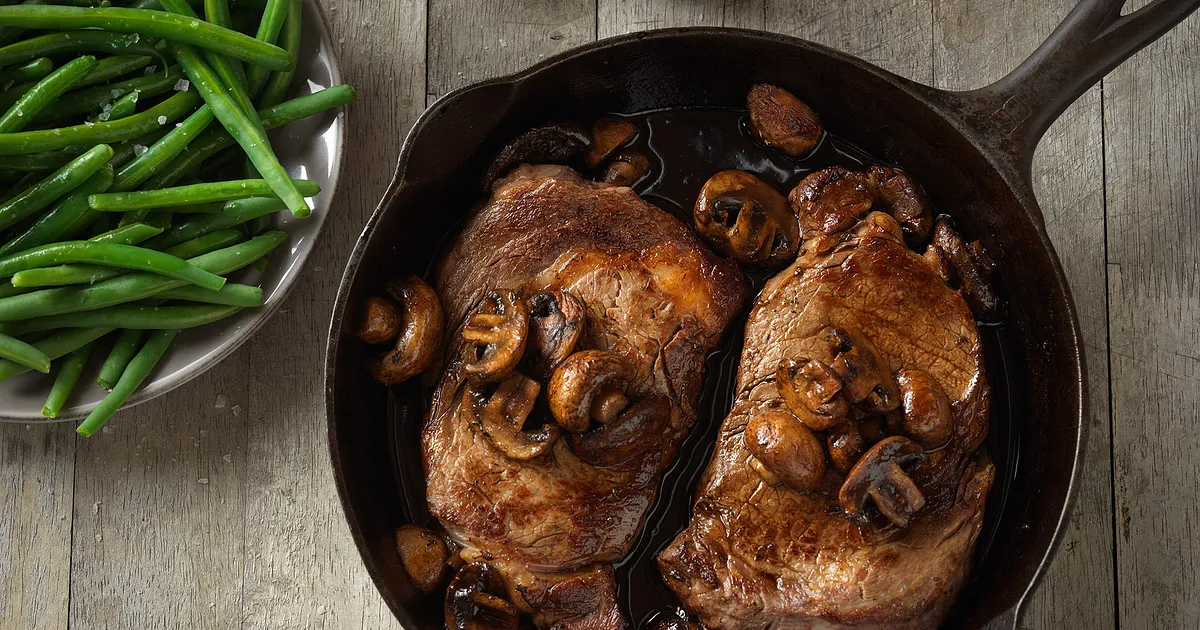 Ribeye Steaks with Balsamic Mushroom Sauce | Beef Loving Texans | Beef Loving Texans is your one-sto