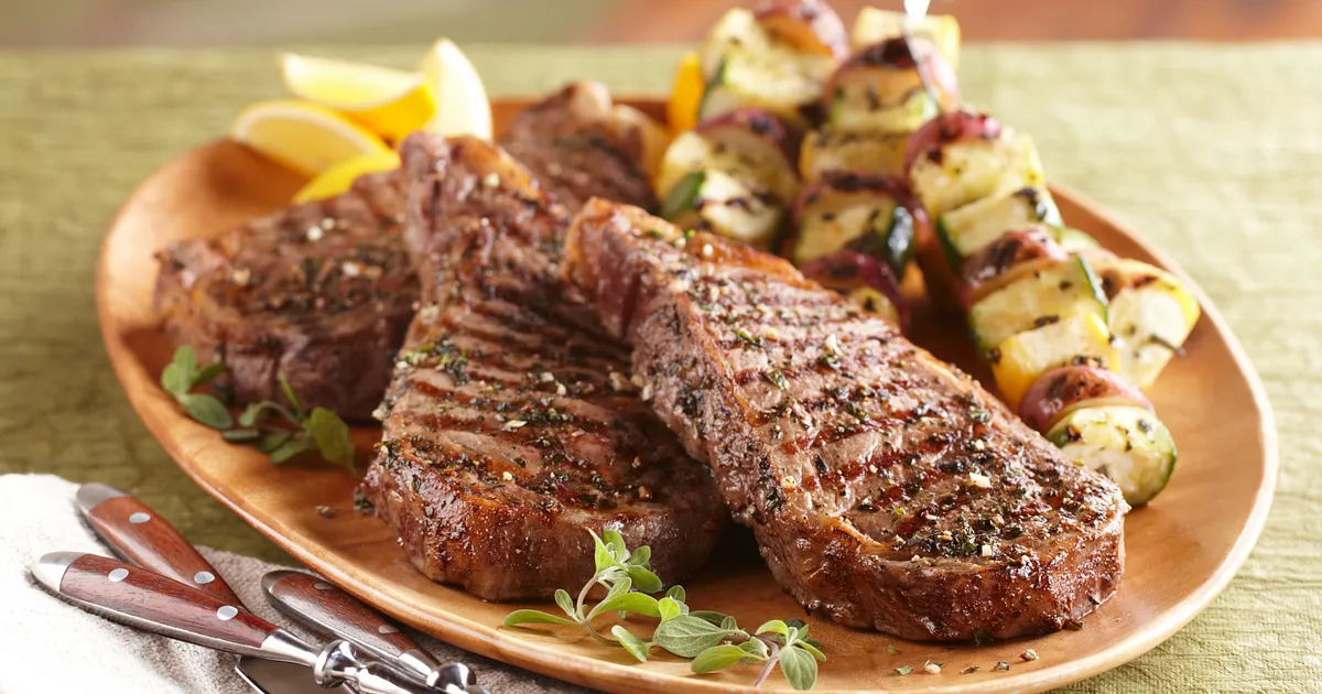 Ribeye Steaks and Seasoned Vegetable Kabobs | Beef Loving Texans | Beef Loving Texans is your one-st