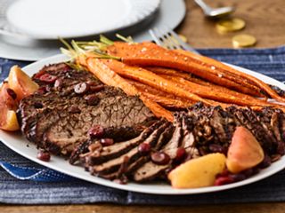 Beef Brisket with Savory Carrots & Dried Plums