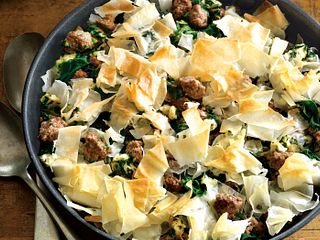 Confetti Beef and Spinach Pie