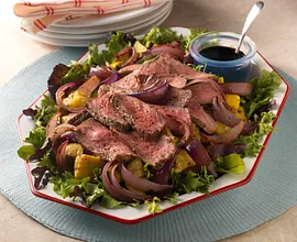 Grilled Beef, Summer Squash and Onion Salad