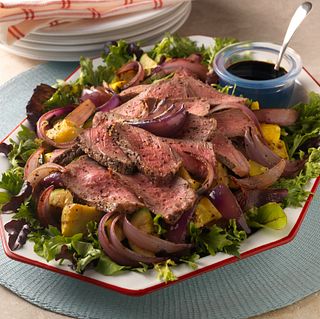 Grilled Beef, Summer Squash and Onion Salad