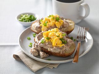 Beefy Breakfast Stuffed Potato
