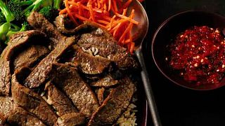 Bibimbap-Style Korean-Marinated Flank Steak