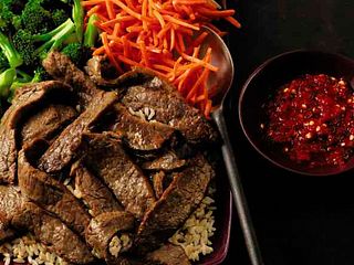 Bibimbap-Style Korean-Marinated Flank Steak