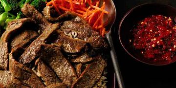 Bibimbap-Style Korean-Marinated Flank Steak
