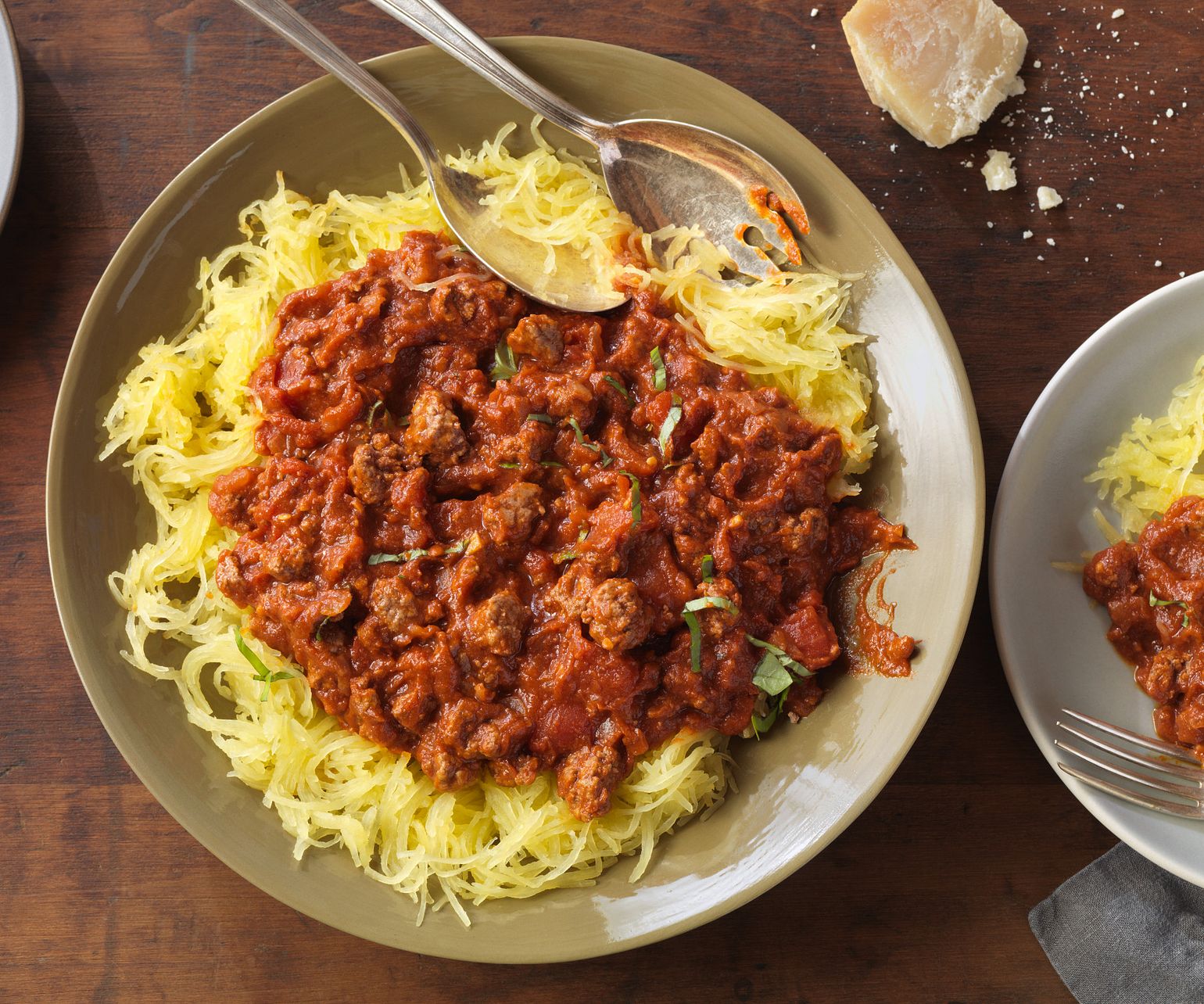 Spaghetti Squash with Meat Sauce