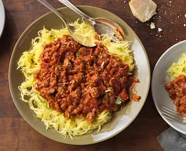 Spaghetti Squash with Meat Sauce