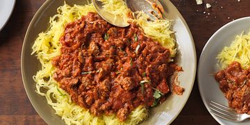 Spaghetti Squash with Meat Sauce