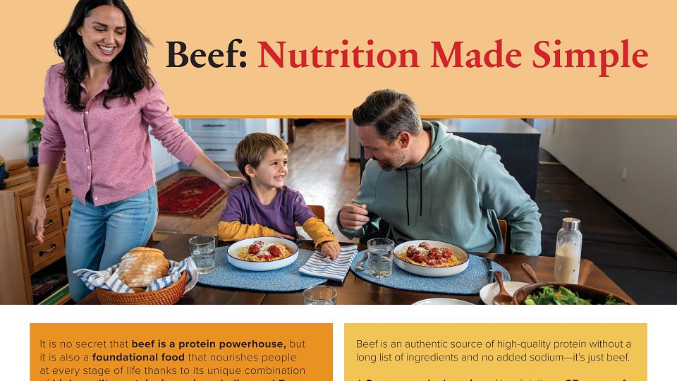 Beef: Nutrition Made Simple Infographic