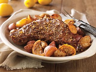 Lemon-Garlic Beef Tri-Tip and Roasted Potatoes