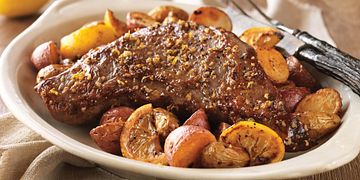 Lemon-Garlic Beef Tri-Tip and Roasted Potatoes