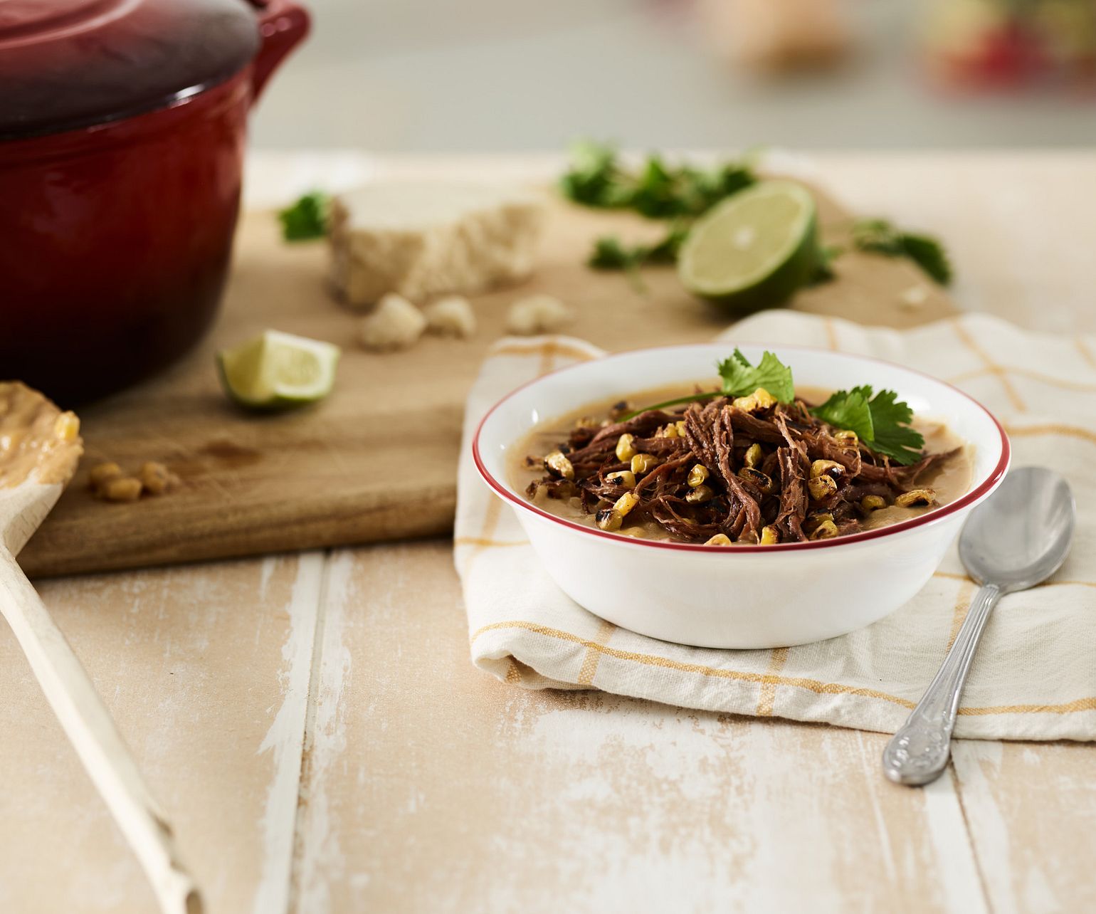 Smoked Beef Brisket and Corn Chowder