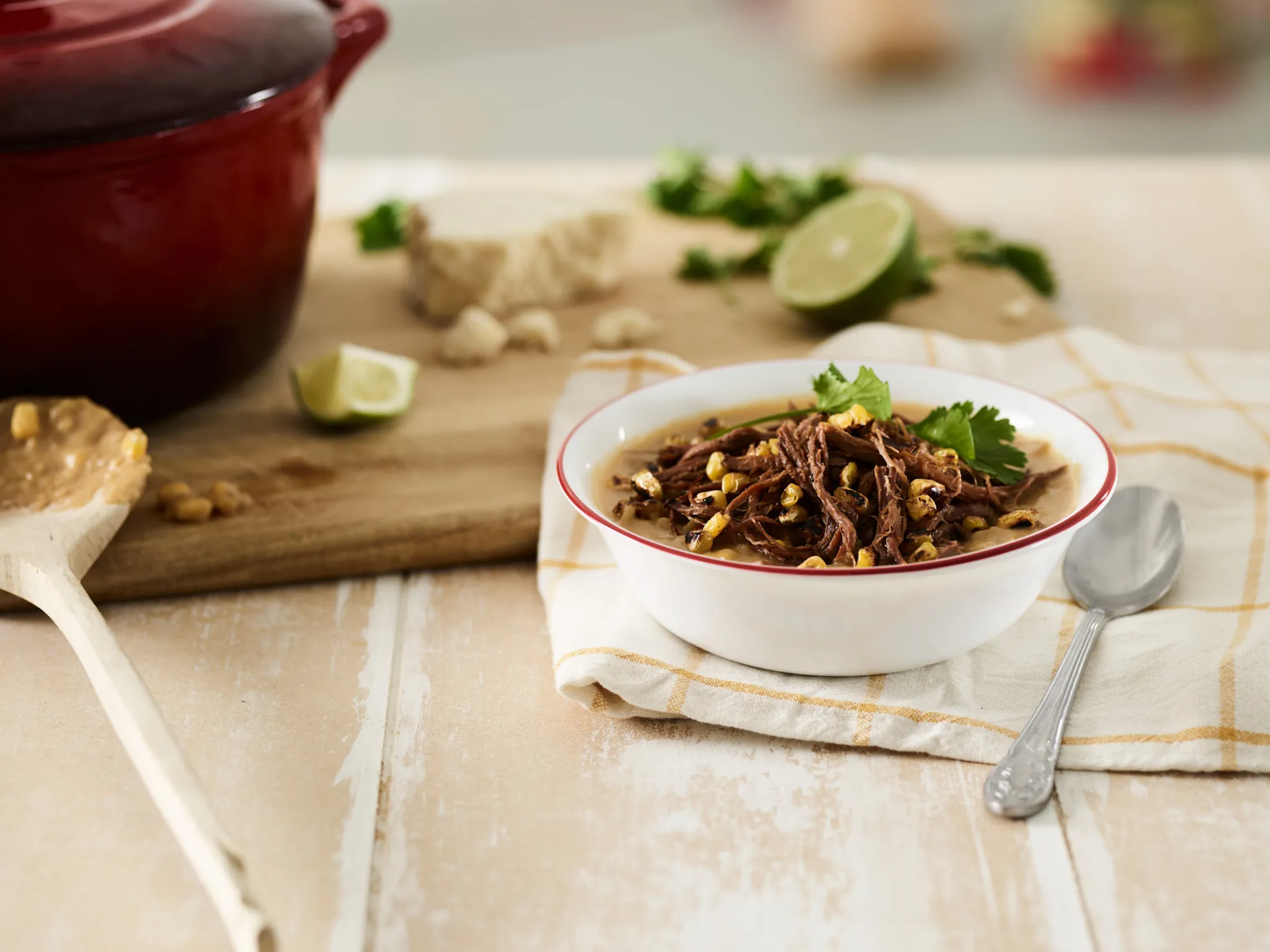 Smoked Beef Brisket and Corn Chowder