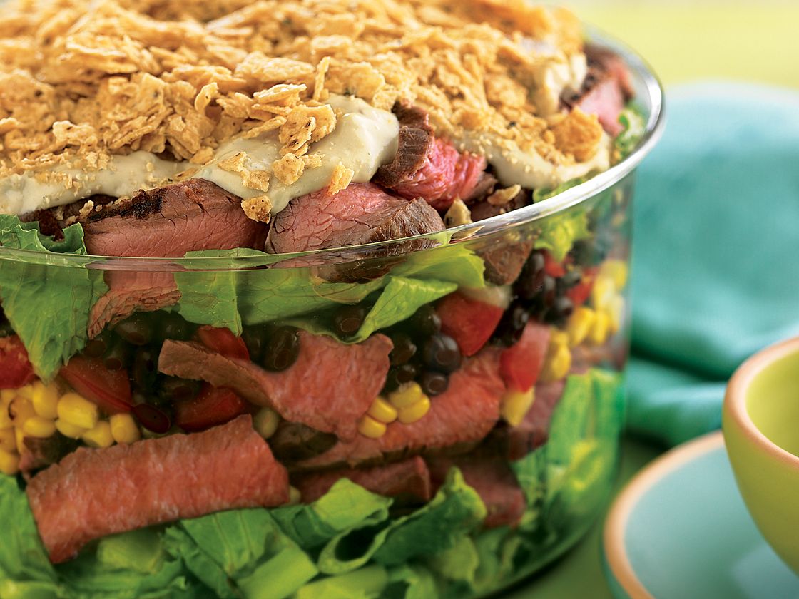 Southwest Steak and Many Layered Salad