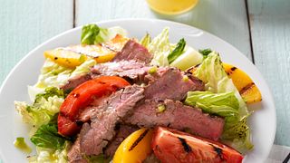 Grilled Flank Steak and Peach Salad