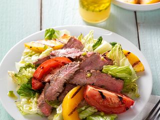 Grilled Flank Steak and Peach Salad