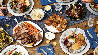beef holiday table