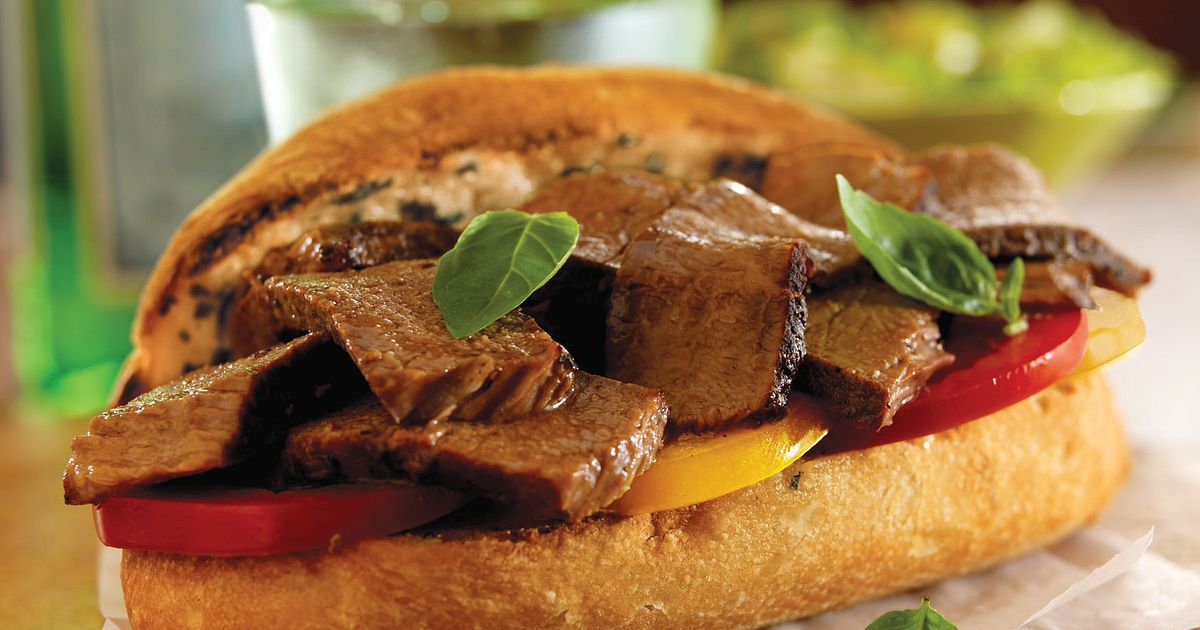 Toasted Beef Sandwiches with Basil-Garlic Mayonnaise | Beef Loving Texans | Beef Loving Texans is yo