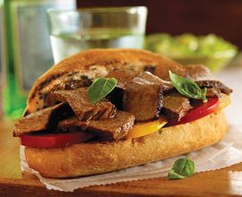 Toasted Beef Sandwiches with Basil-Garlic Mayonnaise