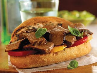 Toasted Beef Sandwiches with Basil-Garlic Mayonnaise