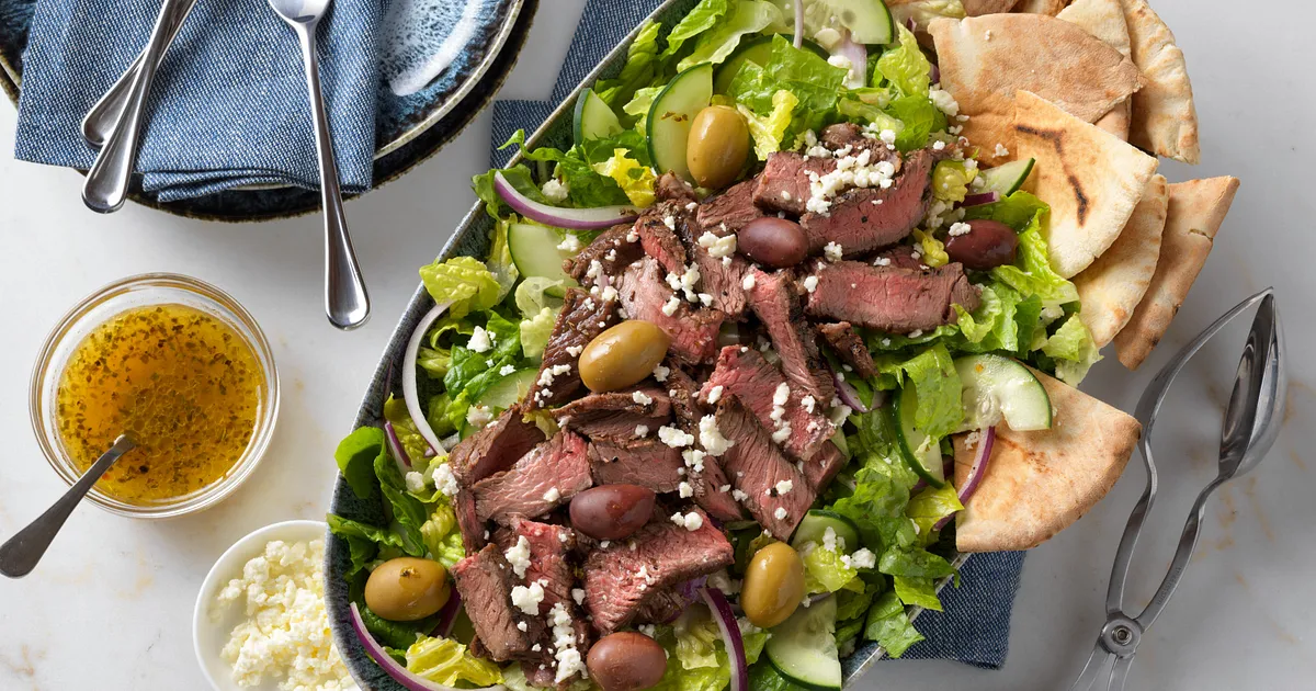 Greek Beef Salad | Beef Loving Texans | Beef Loving Texans is your one-stop information center for b
