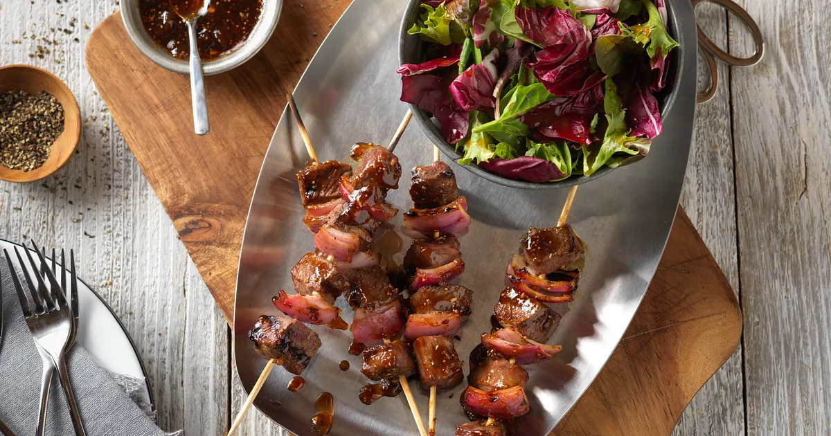 Fig-Balsamic Glazed Beef Kabobs | Beef Loving Texans | Beef Loving Texans is your one-stop informati