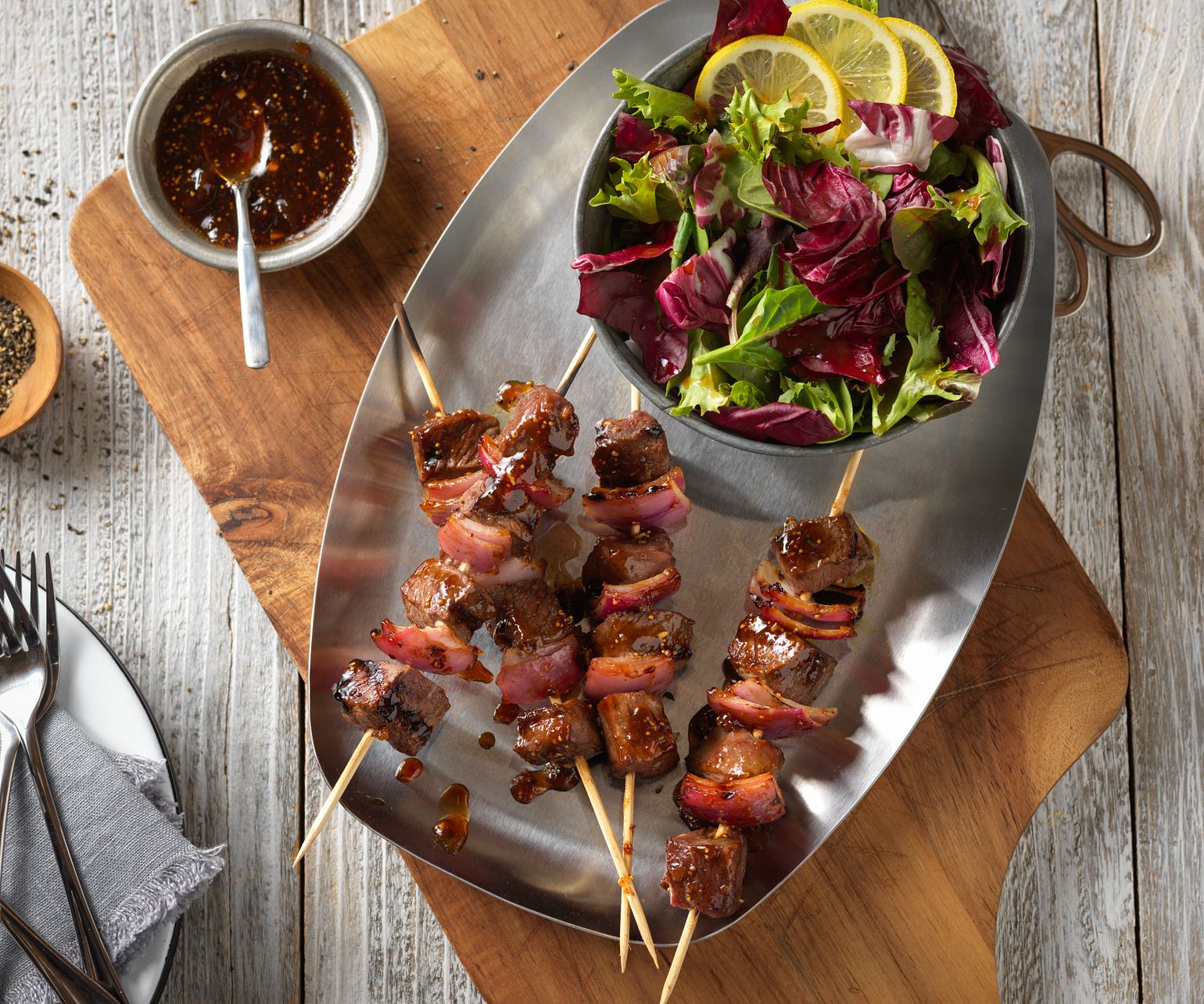 Fig-Balsamic Glazed Beef Kabobs