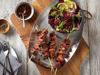 Fig-Balsamic Glazed Beef Kabobs