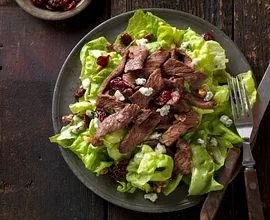 Beef Steak Salad with Dried Cherries