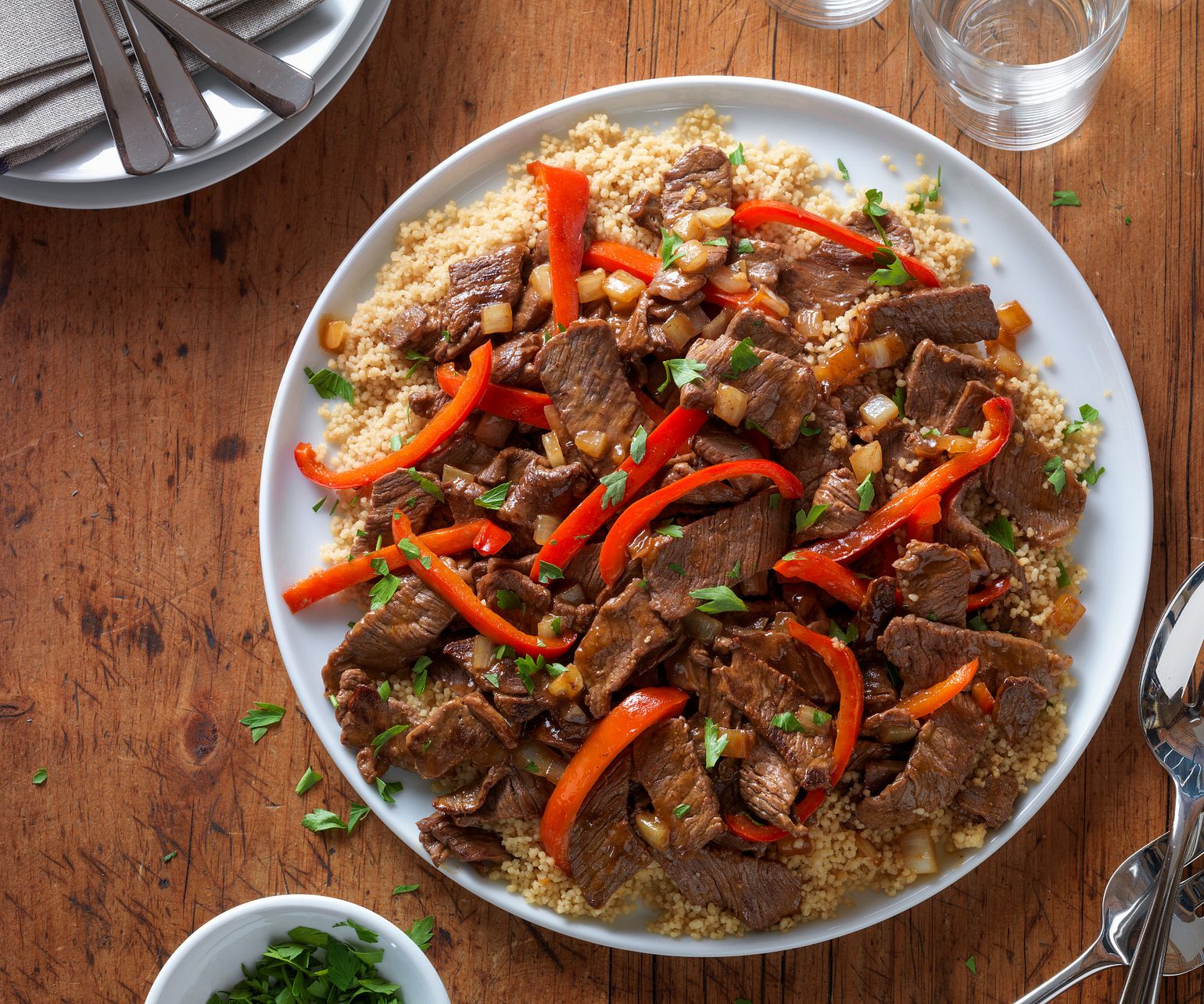 Beef Stir-Fry with Couscous