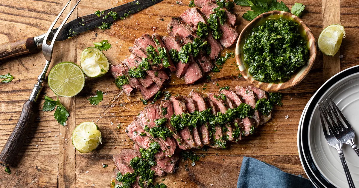 Chimichurri-Marinated Strip Filets | Beef Loving Texans | Beef Loving Texans is your one-stop inform