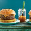 Caribbean Cheeseburgers with Grilled Pineapple