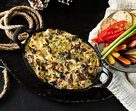 Cheesy Beef Artichoke Dip