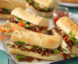 Gochujang Beef Banh Mi Sandwiches