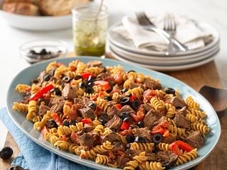 Tuscan Beef & Pesto Pasta