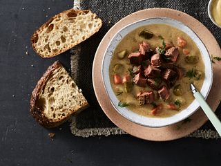 Beefy Dill Pickle Soup