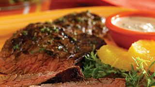Grilled Skirt Steak with Creamy Citrus Sauce