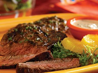 Grilled Skirt Steak with Creamy Citrus Sauce
