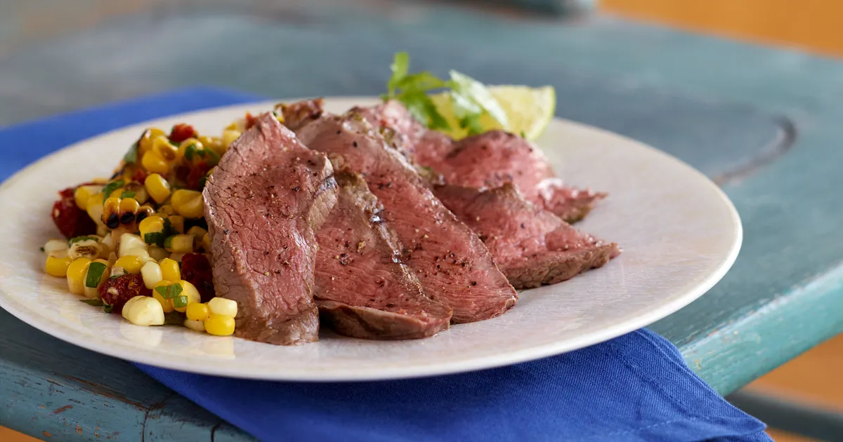 Steak with Grilled Corn Salsa | Beef Loving Texans | Beef Loving Texans is your one-stop information