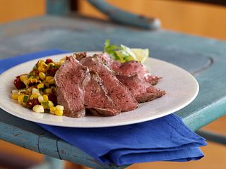 Steak with Grilled Corn Salsa