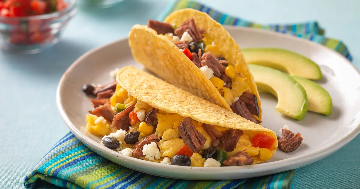 Breakfast Skillet Beef Tacos | Beef Loving Texans | Beef Loving Texans is your one-stop information 