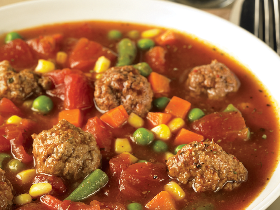 Mini Meatball and Vegetable Soup