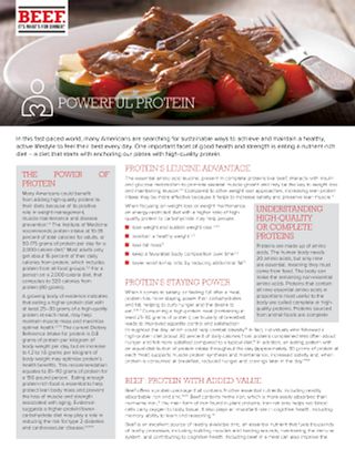 Health Professional Fact Sheets, Powerful Protein