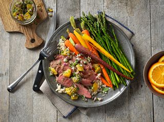 Margarita Beef with Orange Salsa