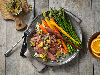 Margarita Beef with Orange Salsa