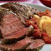 Pesto-Rubbed Tri-Tip Roast with Warm Tomato Sauce